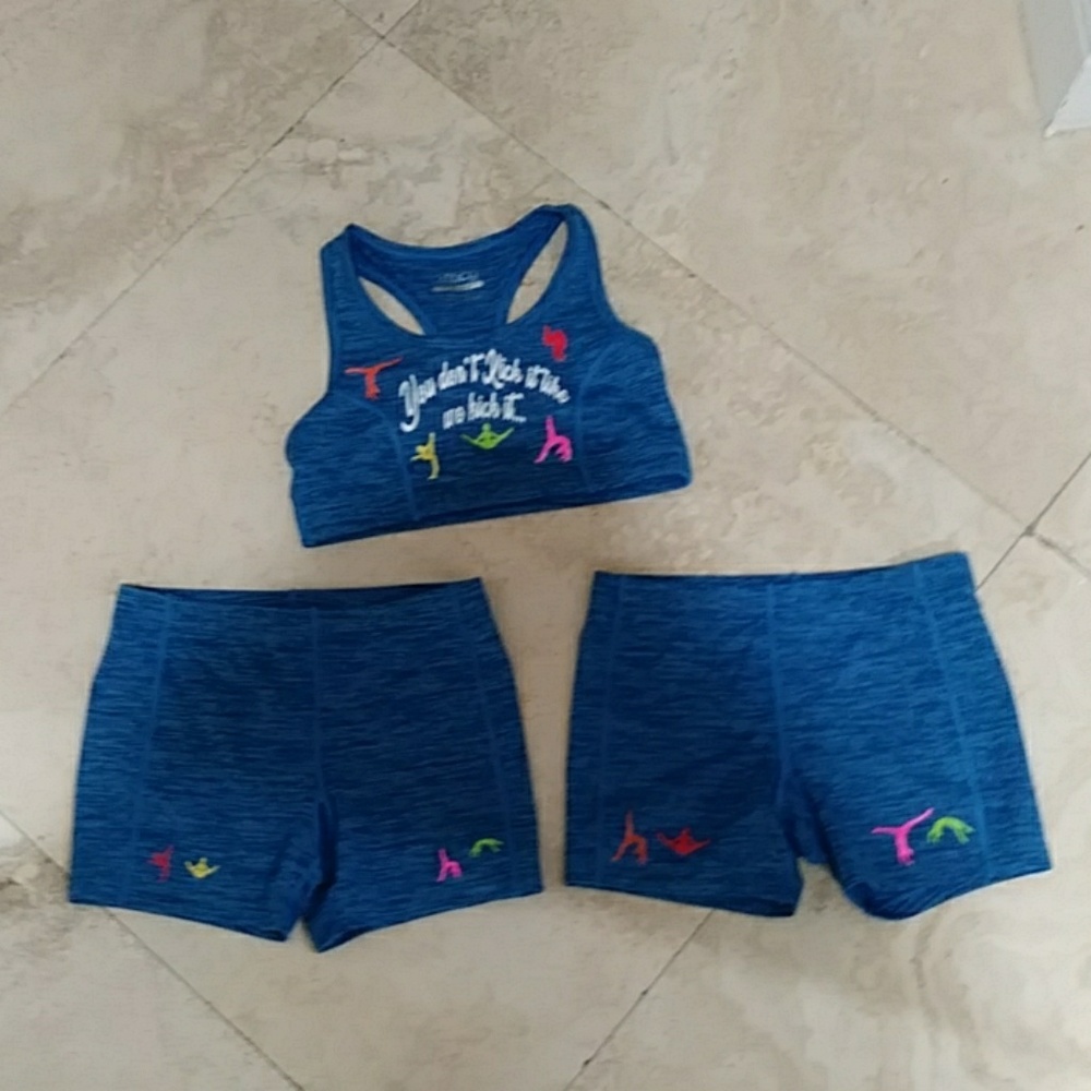 Brand NEW Cheerleading Bra and Shorts.